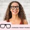 4E's Novelty Black Oversized Thick Glasses – Non-Prescription Clear Lens Square Frame, Fake Huge Nerd Eyewear for Adults & Kids, Vector Velma Costume, Halloween, Cosplay & Retro Fashion Accessories